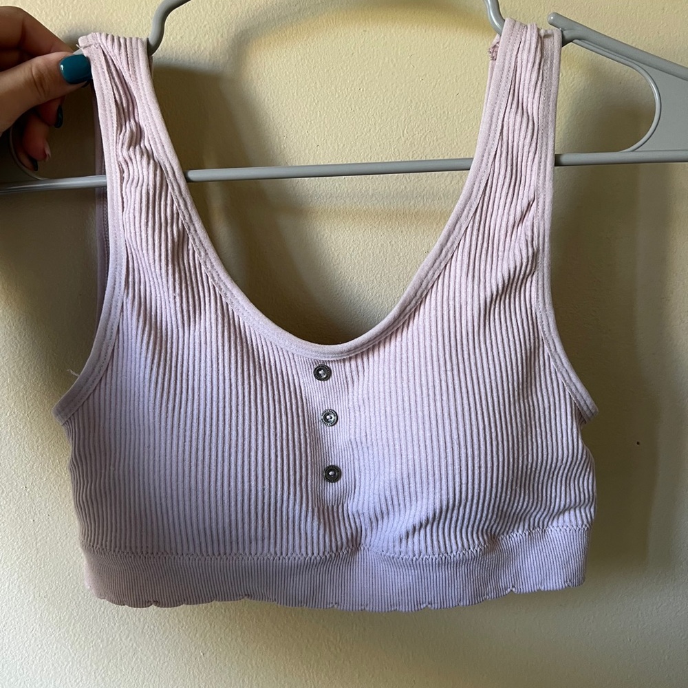 Women’s Lucky Brand Pink Ribbed Seamless Bralette
